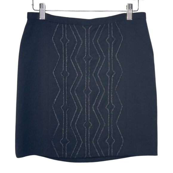 H&M Dresses & Skirts - H&M | Black Textured Metallic Embellished Mini Skirt | Size 8